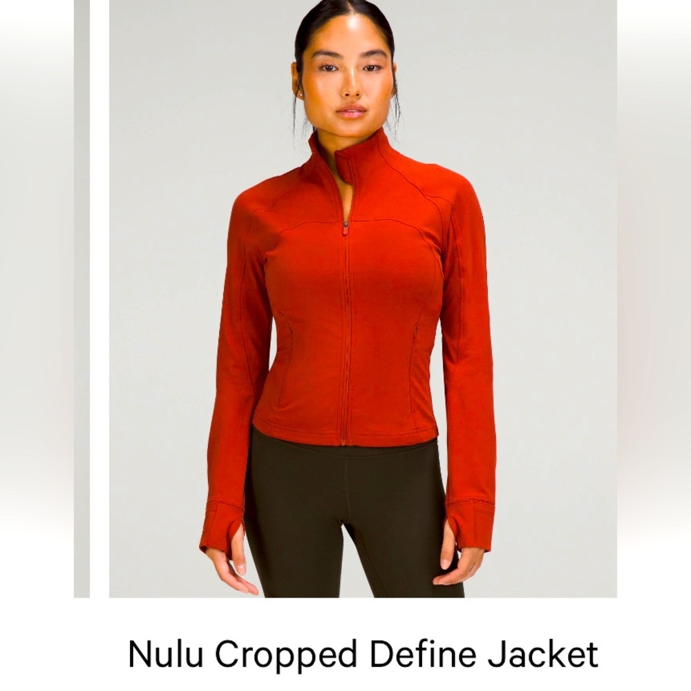 Lululemon Nulu Cropped Define Jacket Cayenne Size 14